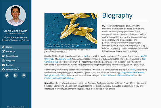 Portfolio example - Academic Portfolio