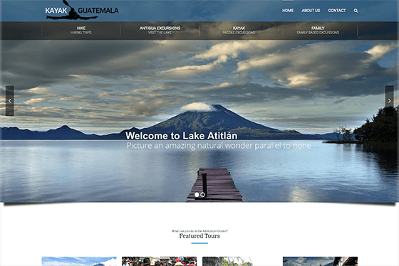 Portfolio example - Kayak Guatemala