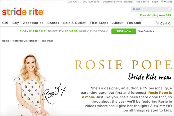 Portfolio example - Stride Rite Shoes